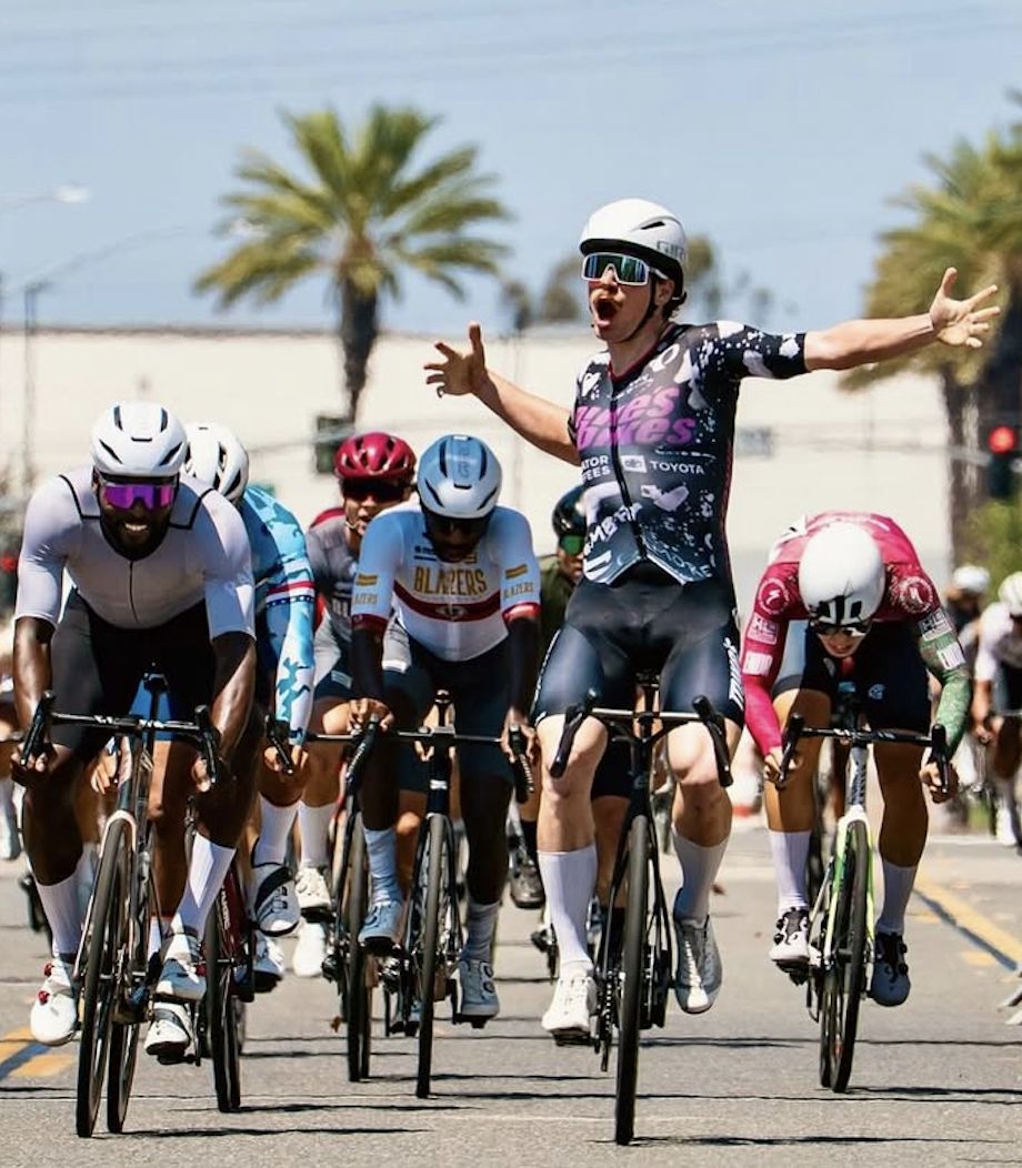 Arms up — sprint win